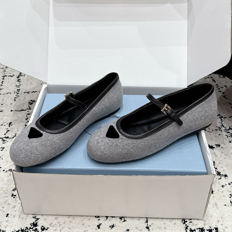 Women Ballet Shoes Designer Lace Up Dress Shoes Vintage Brown Loafers Adjustable Buckle Strap Outdoor Leisure Shoes With Dust Bag Casual Shoes Rubbe