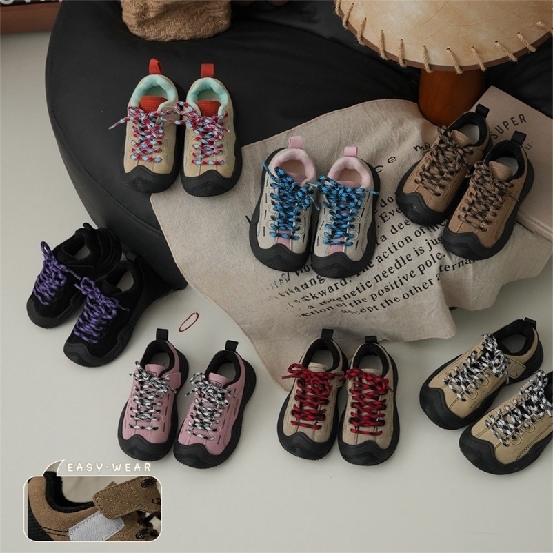 Children's Outdoor Sports Shoes Babies Learn Walk Spring Autumn Baotou Boys Girls Soft Soles Genuine Leather Comfortable 260929