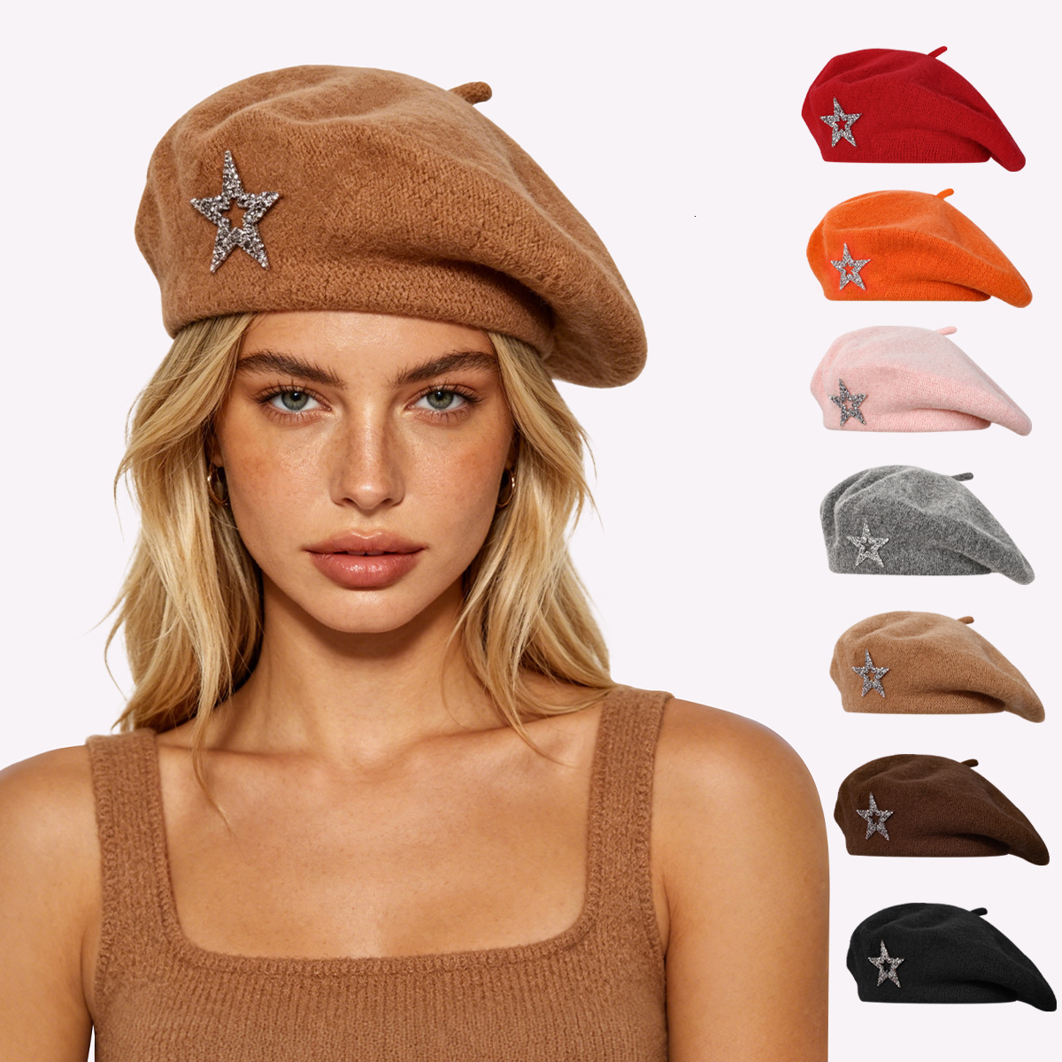 Luxury Cap Brand Designer Hat Luxury Cap Brand Designer Hat Luxury Cap Brand Designer Hat Autumn And Winter Wool Blend Beret, Women's Beret Wit