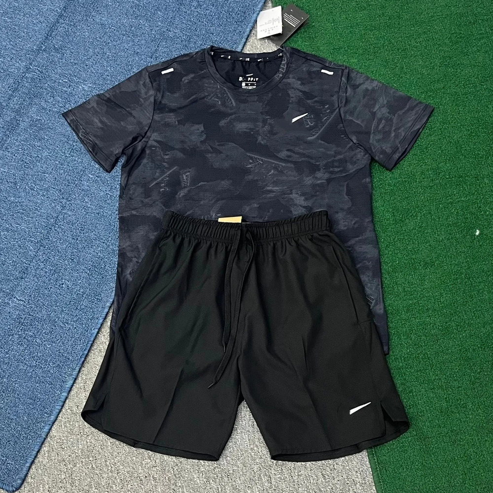 Men Tracksuit Tracksuits Tech Set Designer Tracksuit Shirts Summer Two Piece Mens Suit Print T Shirt swear set Jogg Asian Size Quick Drying Sportswe