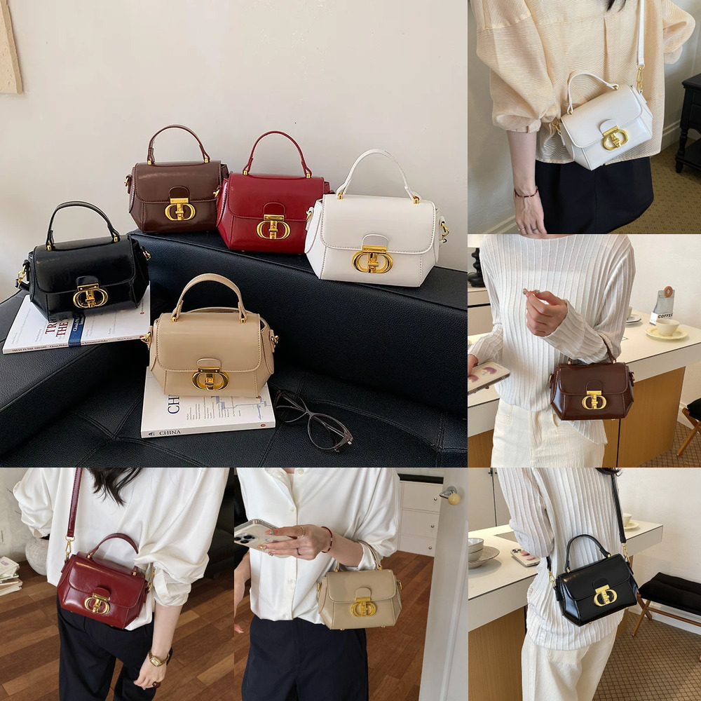 Elegant Women Retro Flap Satchel Bag, Classic Round Metal Twist Lock Top Handle Handbag, Removable Adjustable Strap Crossbody Shoulder Purse For Dai