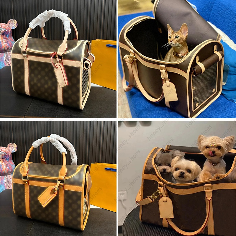 pet bag with window classic leather pet carrier bag dog carrier designer classic logo luxury dog bag breathable cat weekend hiking pet dog cat bag b