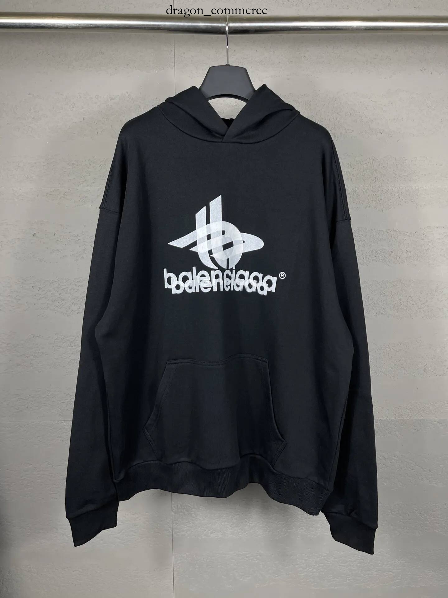 baIeniagag Hoodie Designer High Quality Luxury Cotton Clothes BB Correct Version Brand New Phantom Double Classic Pattern Printed Hoody Casual Wear