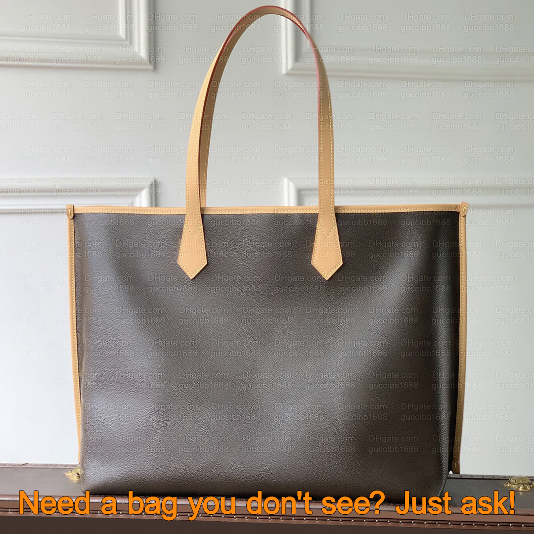 12A Definite Mirror Quality Designer Walkaround Tote Bag Large Capacity Shopping Bags for Women Canvas Cowhide Leather Shoulder Bag Brown Purse M3A2
