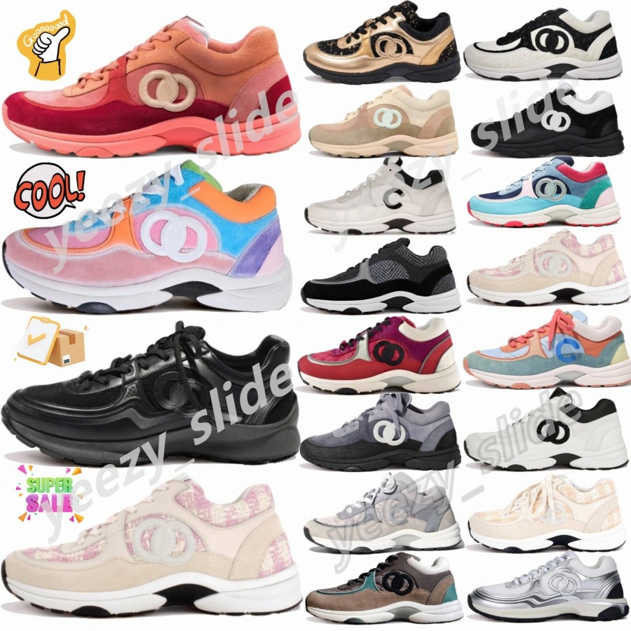 With Box Sneakers Casual Shoe Designer Low Top CC Red White Triple Black Dark Grey Suede Brown Green Pink Silver Beige Man Women Trainers Size 36-45