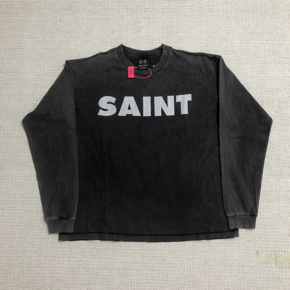 SAINT OF MICHAEL Best Quality Streetwear Vintage Long Sleeves Tee Casual Loose Oversize 100%Cotton Tops T Shirt For Men Unisex T261019