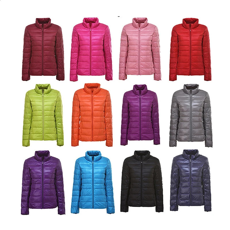 Winter Women 90% Ultra Light Down Jacket White Duck Down Hooded Jacket Long Sleeve Warm Coat Parka Female Solid Portable Outwear 261014