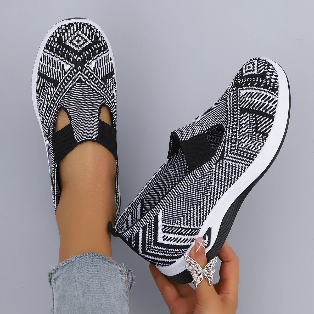 Women's summer breathable mesh flat shoes women's shoes casual sneakers shoes clearance 261019