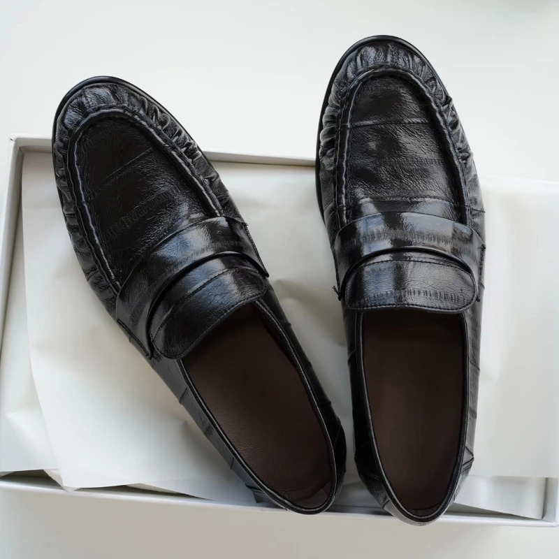 Women's Loafers 36-43size Slip-on Flat Genuine Leather Women's Shoes Casual Office Daily Walking Ladies Fashion Footwear 261019