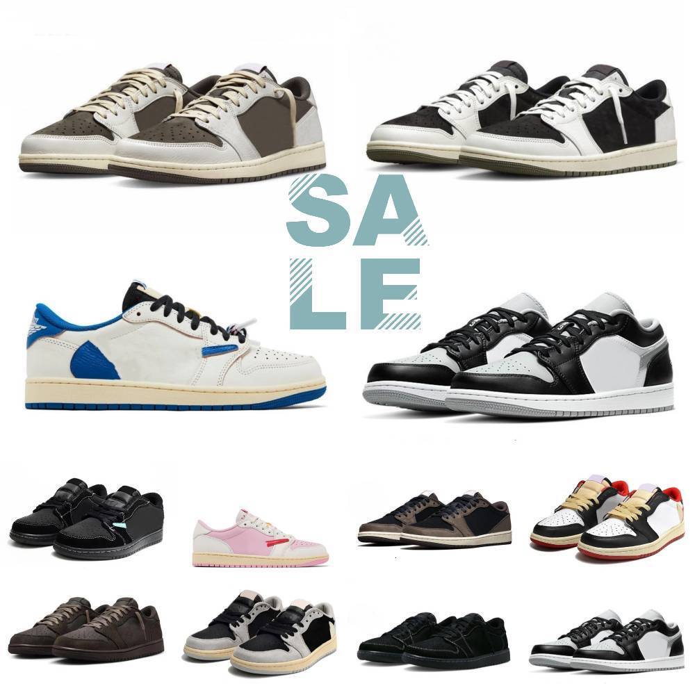 Designer Reverse Low 1 Sports Basketball Shoes Trainer 1S Mans Women Sail Olive Tropical Pink Mocha Jack Dark Canary TS Runners Shoes Medium Neutral