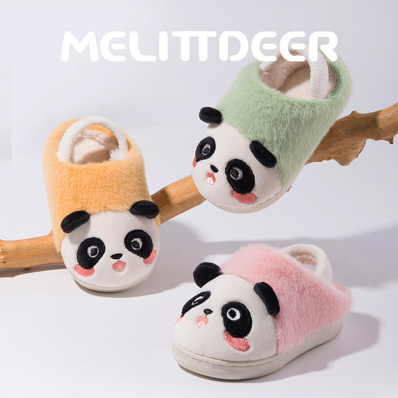 MELITTDEEER Winter Boys Girls Thick Indoor Home Warm Shoes Soft Sole Kids's Cotton Slippers for 1-5 years Children J261019