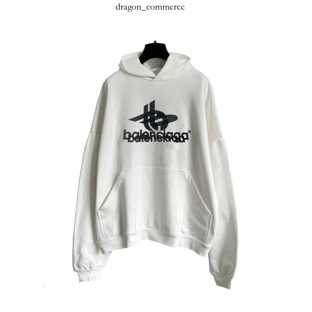 baIeniagag Hoodie Designer High Quality Luxury Cotton Clothes BB Correct Version Brand New Phantom Double Classic Pattern Printed Hoody Casual Wear