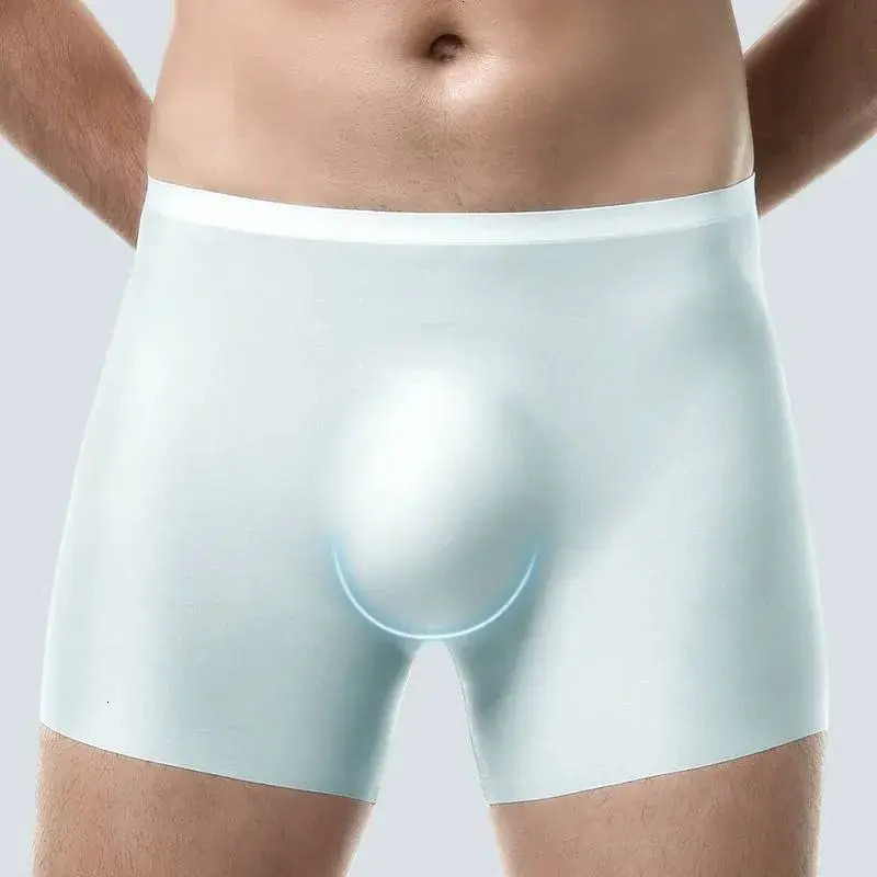 Men's Underwear 3 Pack Of Underwear Men's 3D Molded Ice Silk Seamless Thin Boxer Briefs Extended Sports briefs Summer Shorts Ddmysept Unde