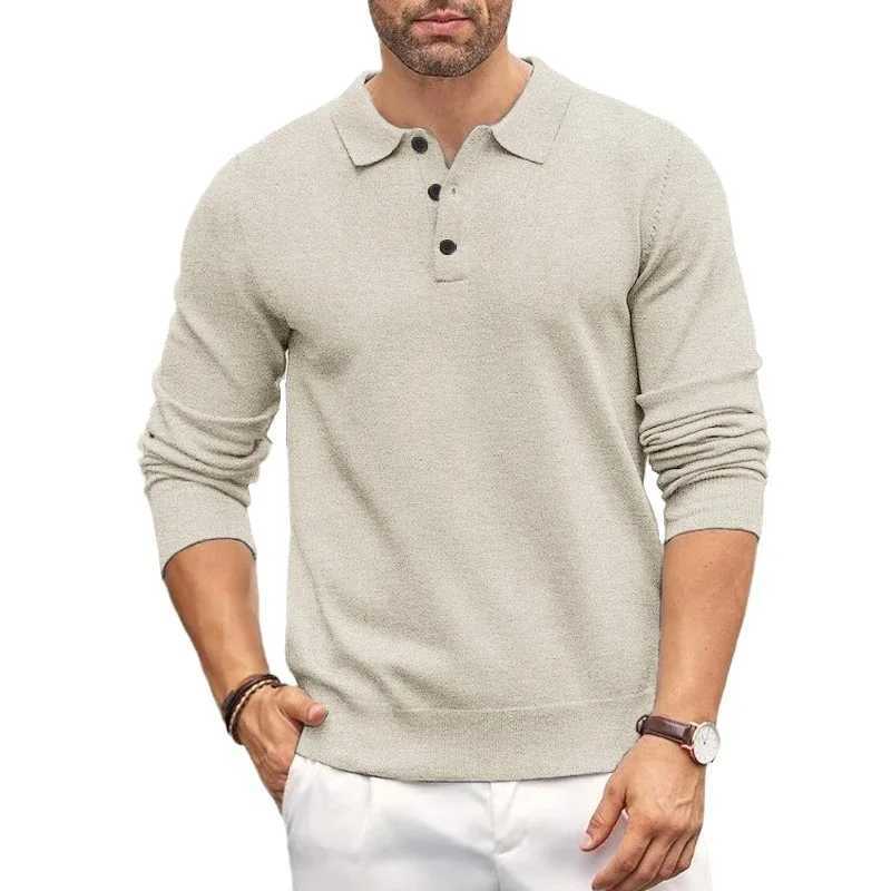 Sweater Autumn Mens Button Pullover Slim Mock Neck Knit Sweaters Casual Dress Jumper Winter Heavyweight Thermal Outerwear M261016