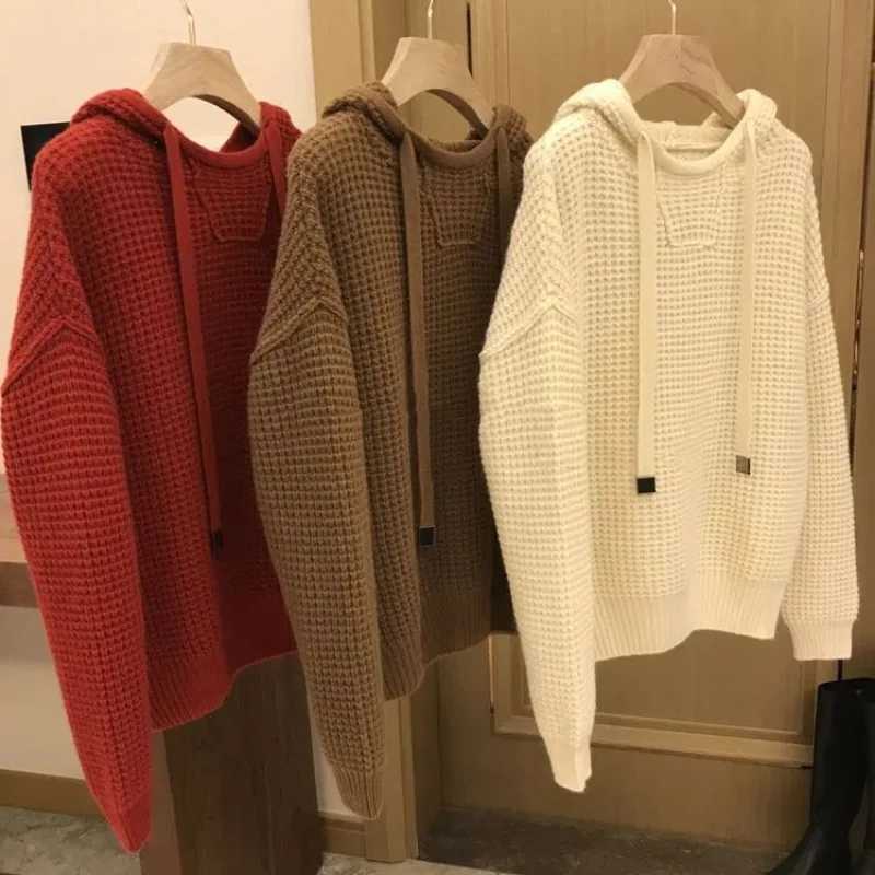 Sweatshirt New Hooded All Match for Men with Autumn and Winter Temperament Knitted Drawstring Hoodie Casual Top M261016