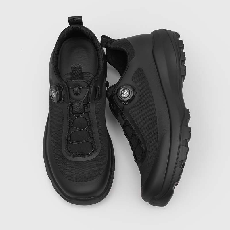 Black mesh 2026 summer slip-on men's shoes for outdoor hiking, sports, and casual wear with knob buckle, lightweight and easy to wear