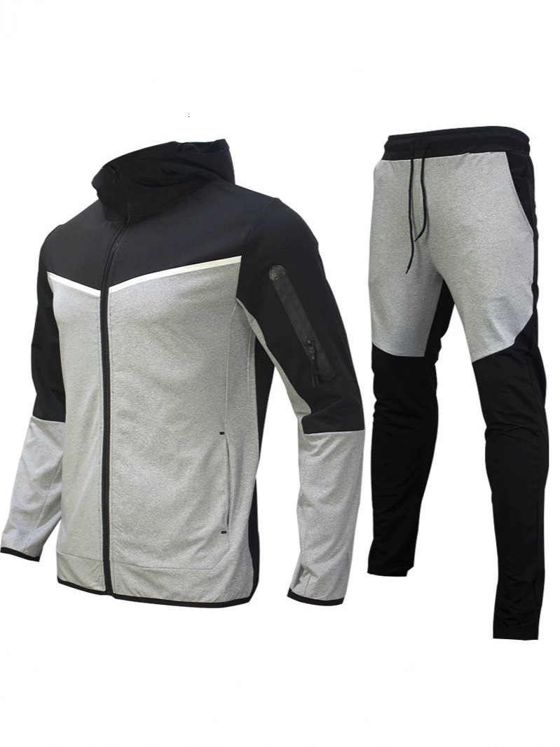 Men Two Piece Sweatshirt Tracksuit 2026 Spring Autumn New In Stock Sportswear Casual Outfit Soft Breathable Versatile Athletic Set For Daily Casual