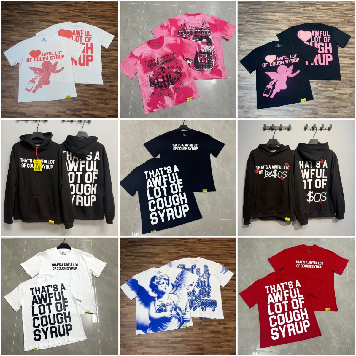 caugh syrup designer t shirt summer men t shirt fashion street shirts outdoor casual shirts graphic tee y2k shirt coughsyrup hip hop shirts0