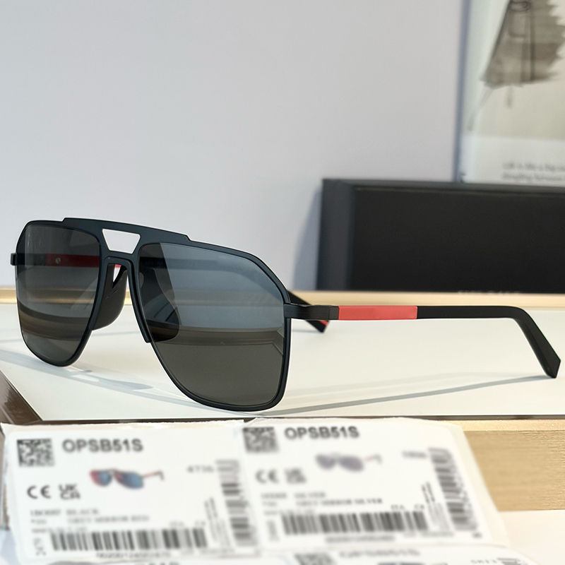 Luxury Pilot Mens sunglasses Metal Frame Fashion B51 Linea Rossa SUNGLASSES For Women Vacation Tourism Sunglasses Men Designer Glasses UV400 With Bo