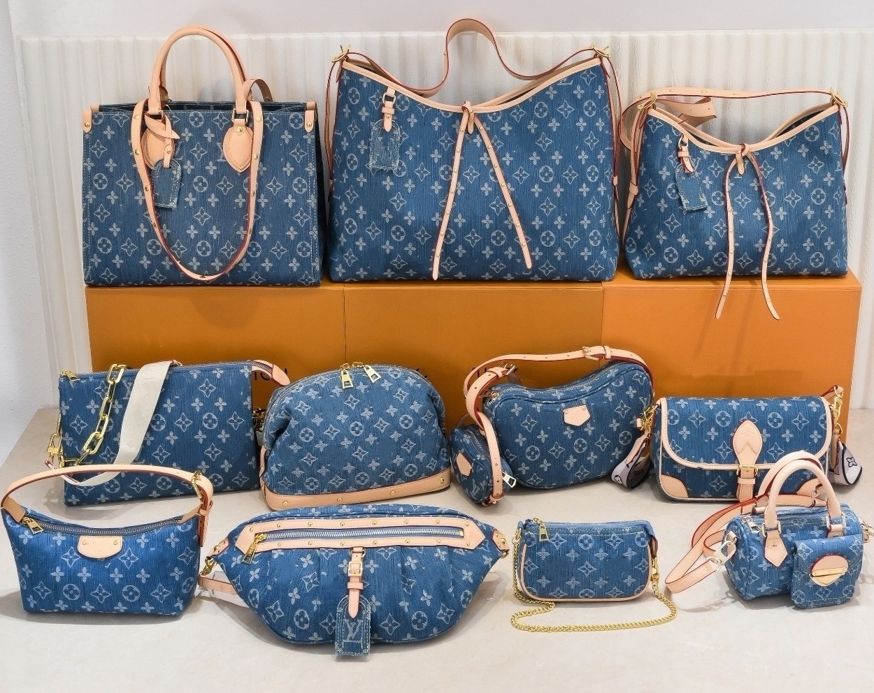 10A Luxury Designer bag women Denim Vintage Tote Bag Carryall Shoulder Bag Handbag Crossbody messenger Shopping Bag Moon Purse Hills Clutch Wallet M