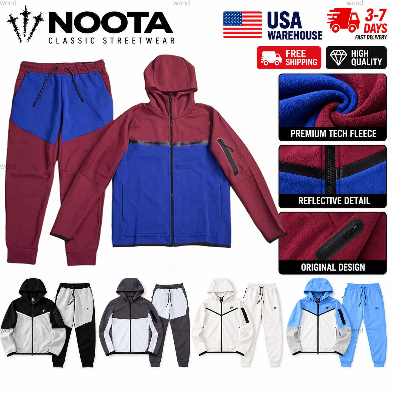 Tracksuit Tech Fleece Tracksuit Men Hoodies Pant Sports Pants Jogger Suits Zipper Thick Sportswear Sportsuit Mens Coats Winter Coat Techfleece Man J
