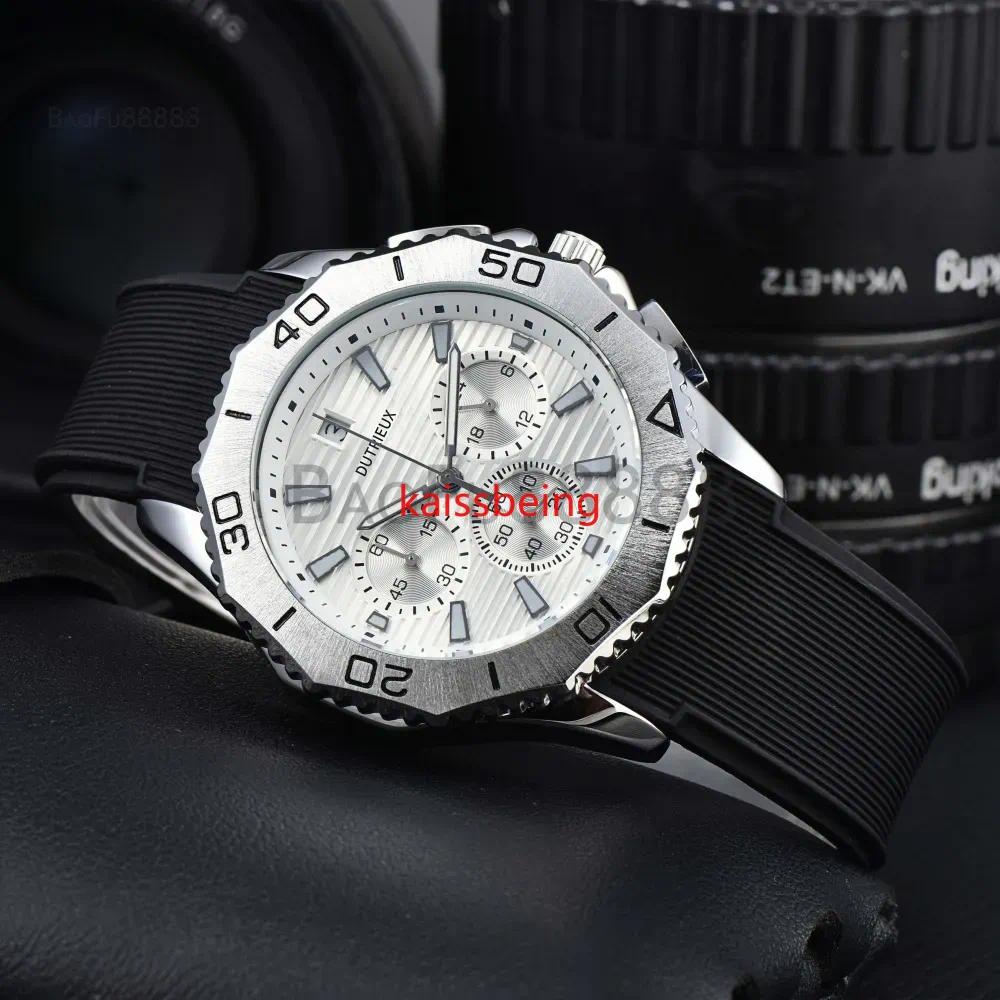 2026 DES Newly Arrival Model Luxury Watches for Men Quartz Wristwatch Popular Rubber Strap Automatic Date Daily Waterproof Fashion Male Clocks for G
