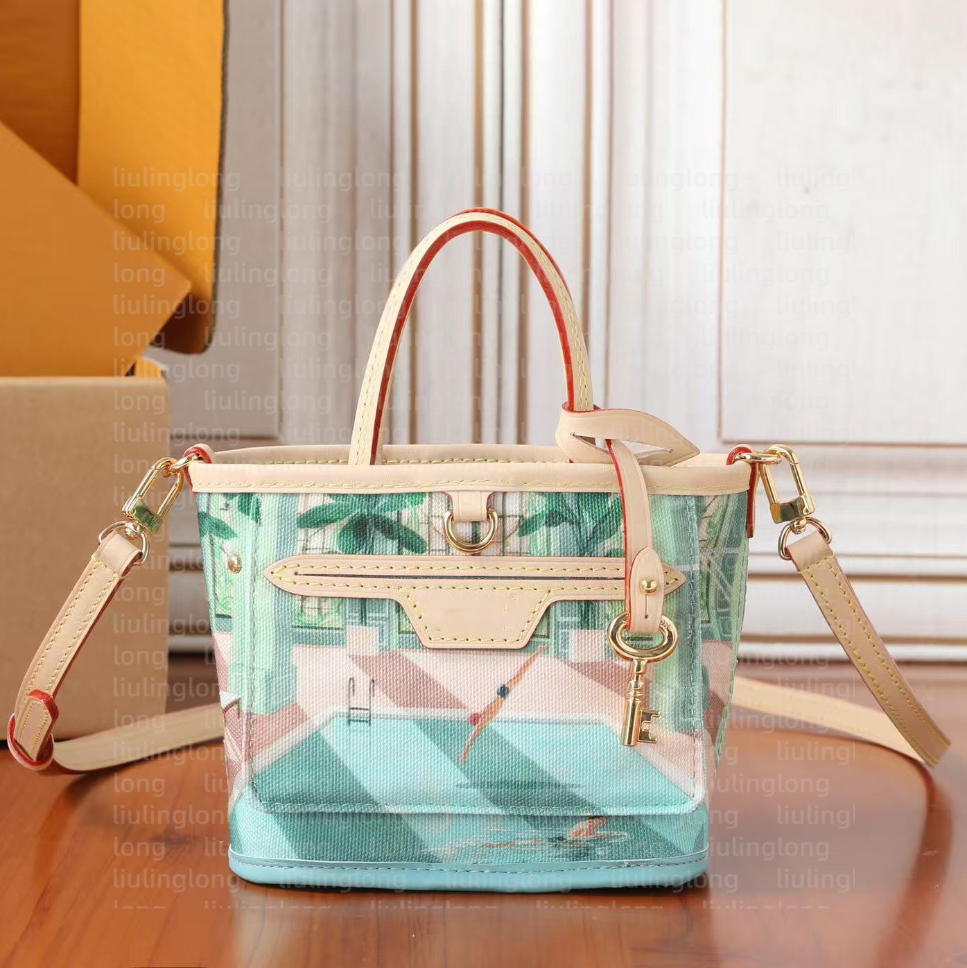 nano tote designer nano boston bag handbag Luxury pillow bag monograms room service women cross body bag carnets de palace collection m2a895
