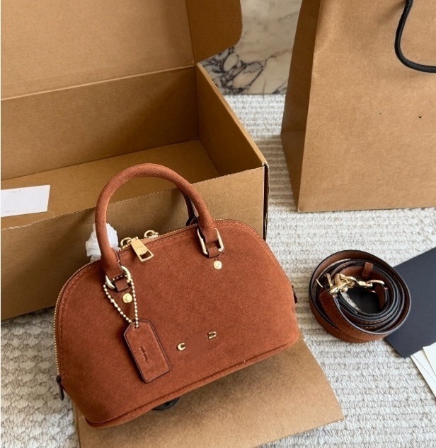 Luxury bag designer Underarm Shell suede retro autumn/winter Handbags Women Shoulder Bag ROWAN 18 Hobo Halfmoon Ladies Chain Strap