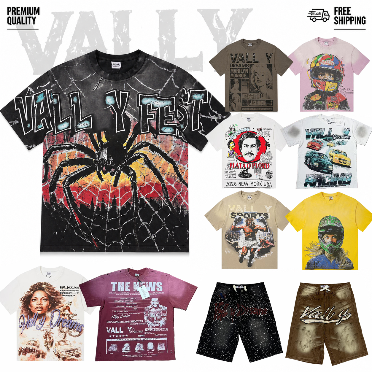 Vallys Dreams Shirt T Shirt Designer Shirts Mens Designer Clothes Graphic Tee Top Mens Shirts Shorts Boxy Fit Clothing Skulls Print Shirt Summer Bre