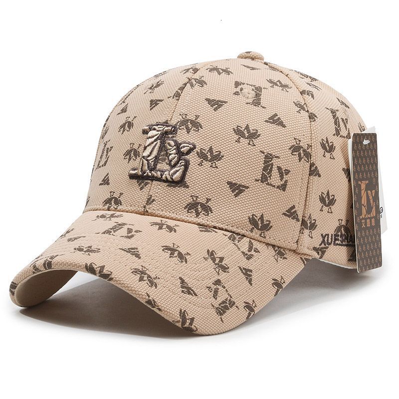New Spring And Autumn High-Quality Hard-Top Baseball Korean Style Fashionable, Face-Slimming, Full-Print Embroidered Duckbill Cap, Available For Dro