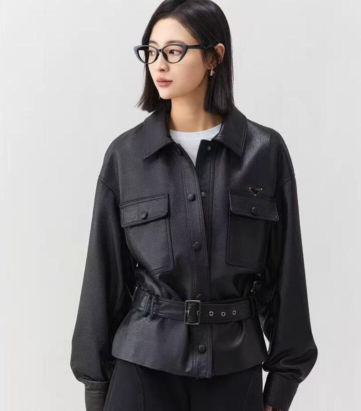 women leather Jacket luxury cardigan Casual Designer Jackets windbreaker Long Sleeve pu Sweatshirt Women's coat