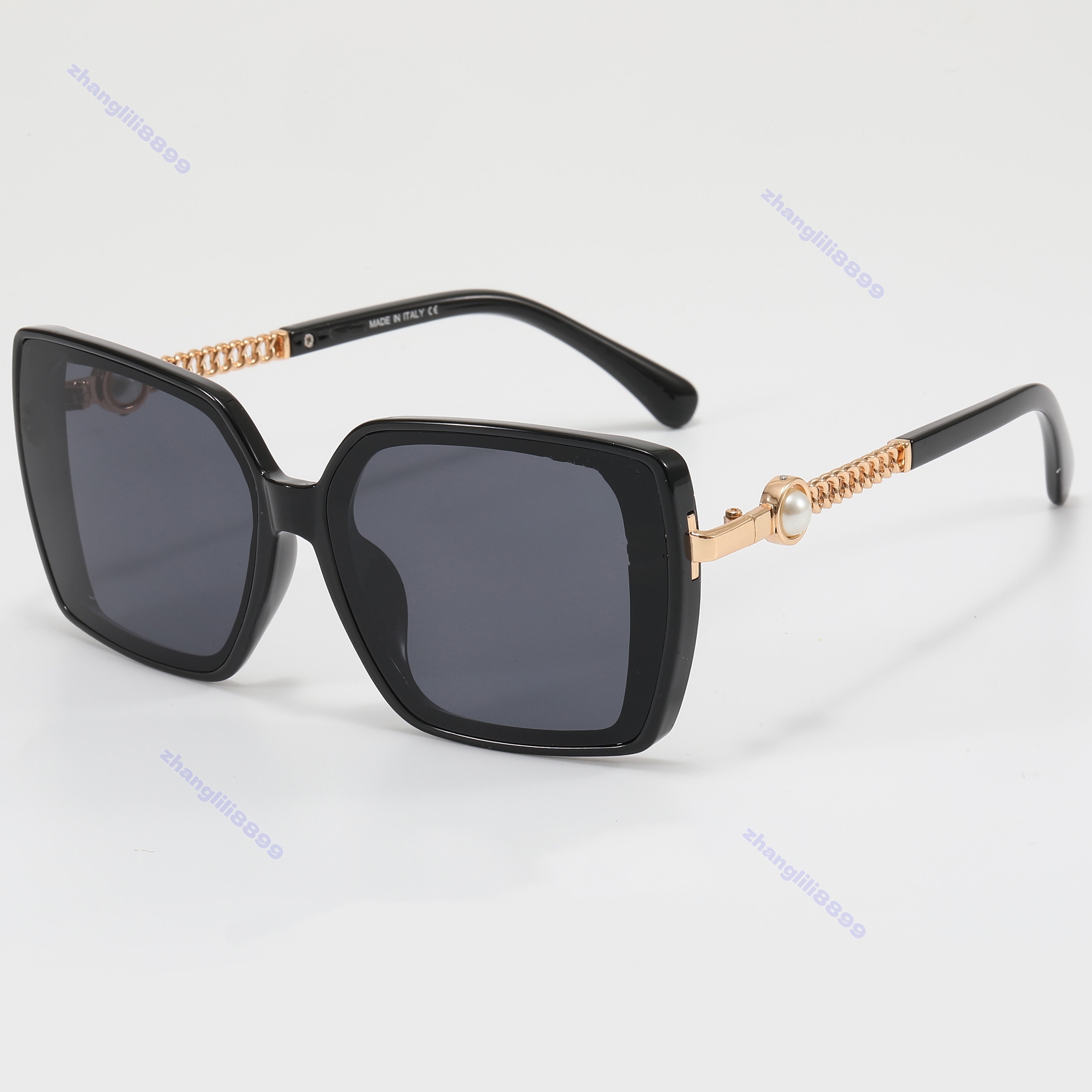 Luxury Designer Sunglasses Men Women Vintage Square Shades Driving Polarized Sunglass Male Sun Glasses Fashion Metal Plank Pearl Cat-Eye Sunglass Ey