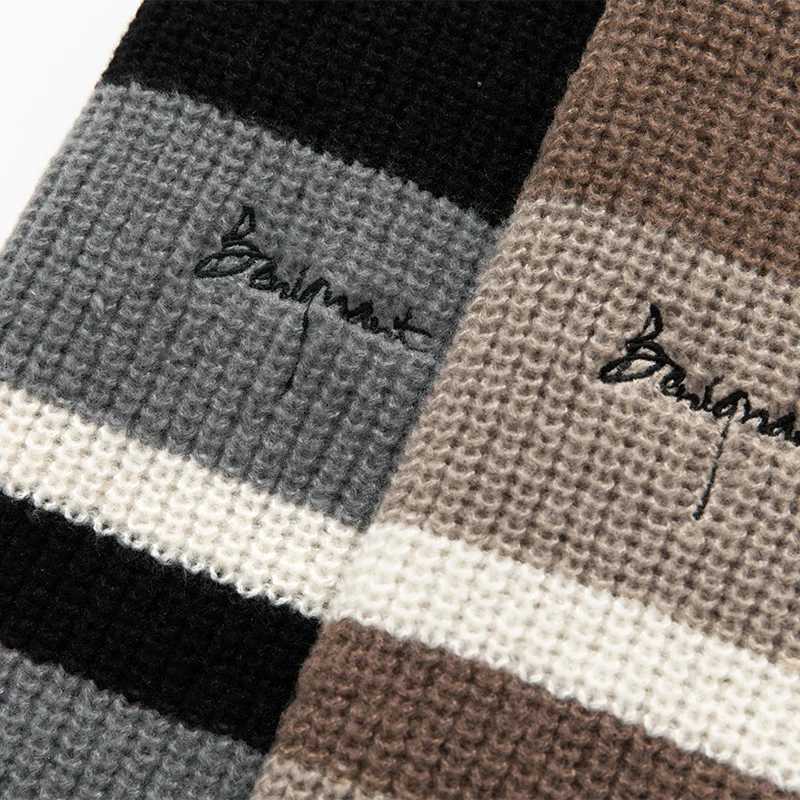 Winter Men Sweaters Stripe Autumn Embroidery Knitting Pullover Korean Fashion Strtwear Men's Clothing 2024 NEW Sweater Male M261016