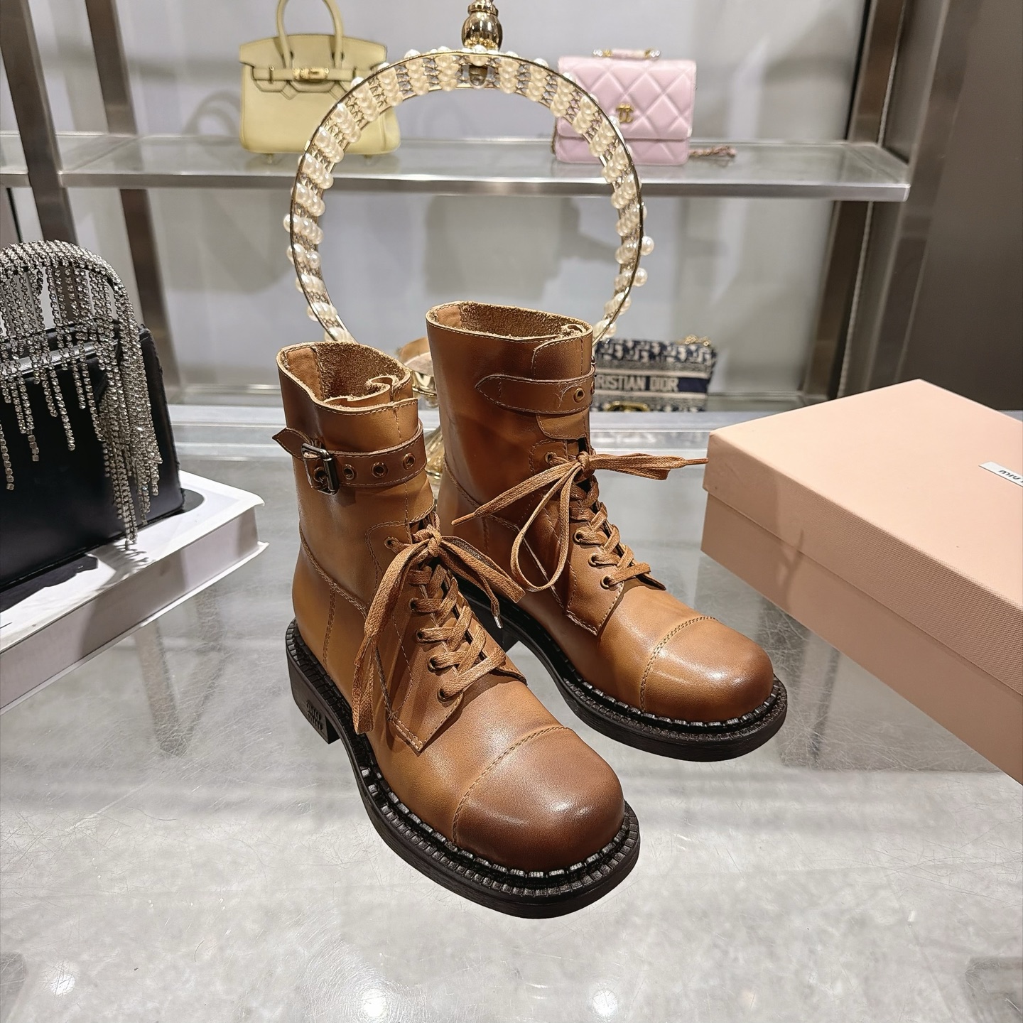 2026 New Autumn Winter Riding Boots Imported Leather Vintage Martin Boots for Women Chunky Heel Anti-Slip Rubber Sole Large Size Custom Made