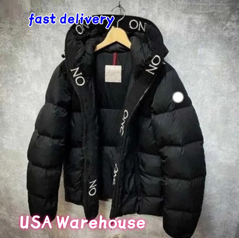 Moncclernays Maya Puffer Jacket Men Women Designer Shiny Down Coat Detachable Hood Zipper Pocket Winter Warm Outerwear Waterproof Windproof Short Pa