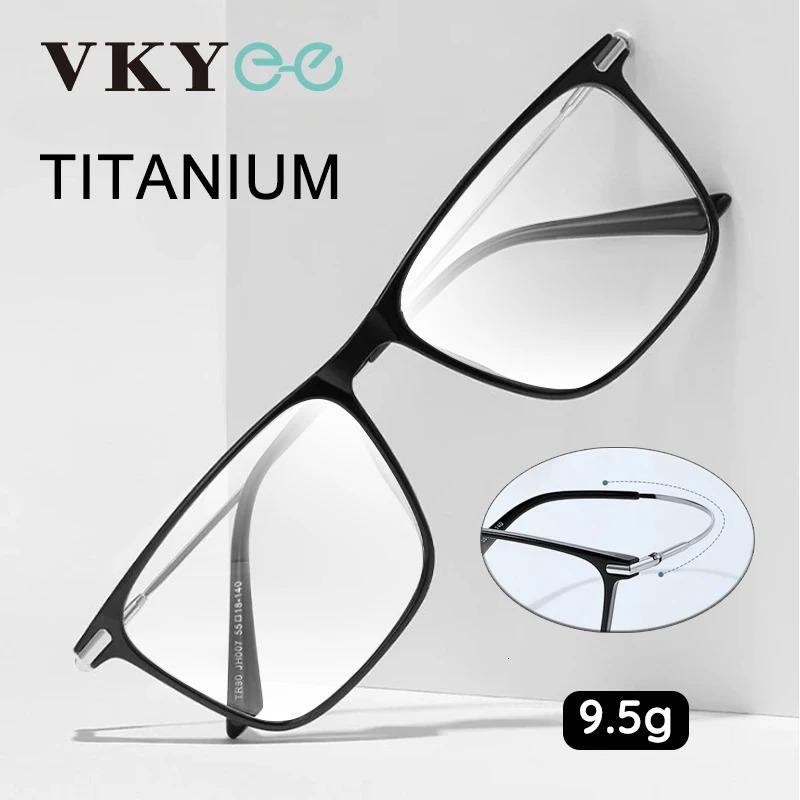 VICKY Classic Men's Square Frames Anti-blue Light Reading Glasses Myopia Can Be Customized Prescription Glasses 007261019