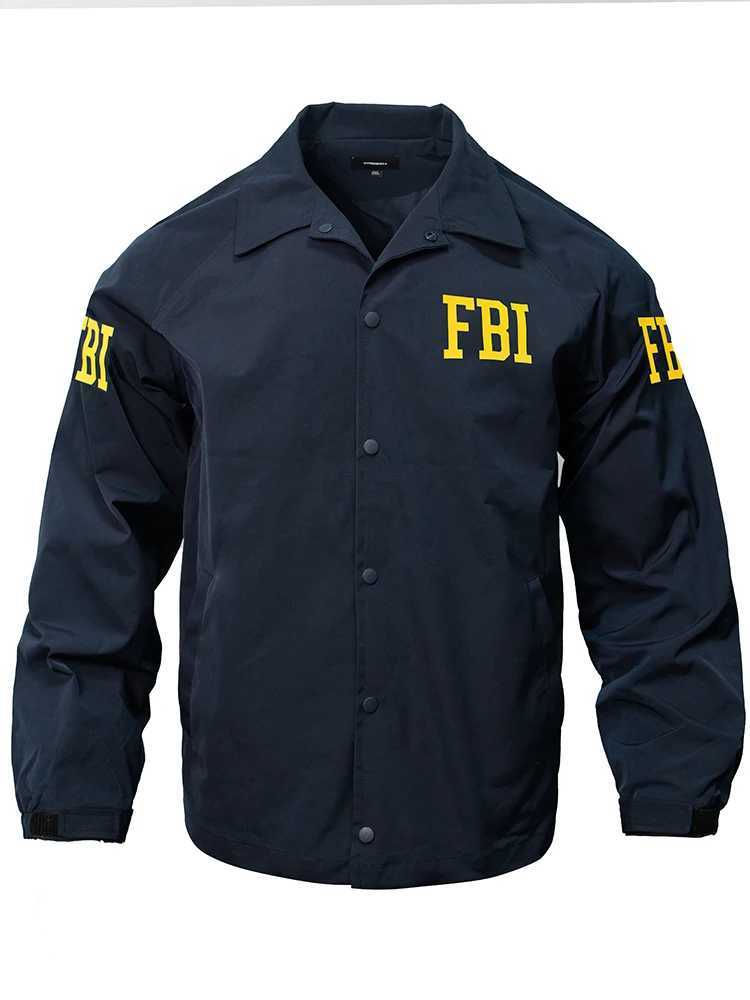American Style FBI Jacket Men's Spring Autumn Lightweight Windproof Fashion Outerwear Long Sleeve Flip Collar Jacket T261019