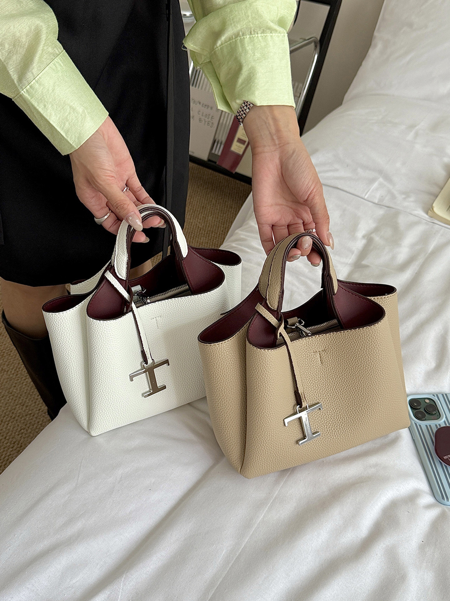 Luxury Brand Designer Bag Minimalist Commuter Bucket Bag, 2026 New Style, Large Capacity, Fashionable, Elegant, And Versatile Shoulder Bag For Women