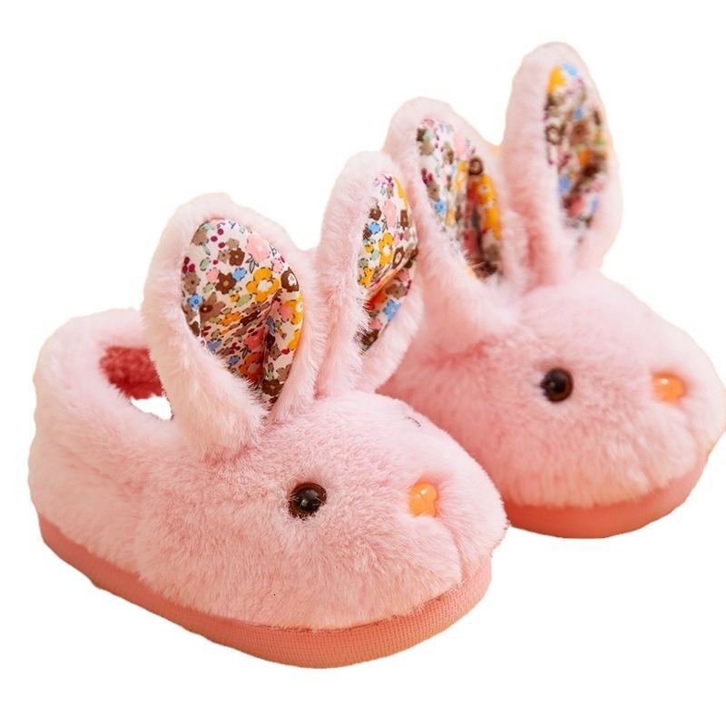 Lovely Cottonslippers Popular Design Cartoon Cottom Children's Fashion Cute Fall Winter Warmth Plush Slippers Girls Shoes J261019