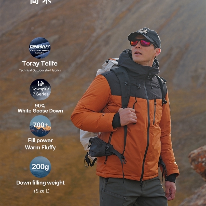 2026 Winter 90% White Goose Down Coats Men Warm Hooded Water Repellent High Quality Jackets 261016