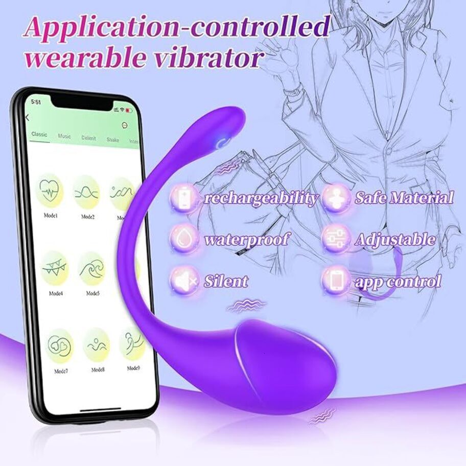 er portable pocket wellness APP Remote Control Wearable G-Spot Clitoral Stimulator 10-Frequency Vibrator Egg Female Intimate Massager W BA12