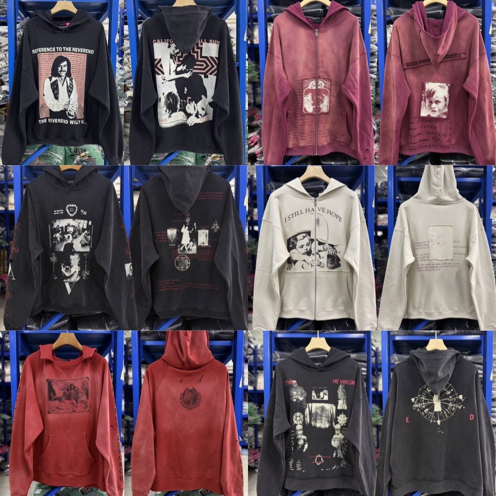 Depressed Rich Son designer hoodie men zip up hoodie women fashion sweatshirt washed distressed tech fleece pullover men pull graphic hoodie 009
