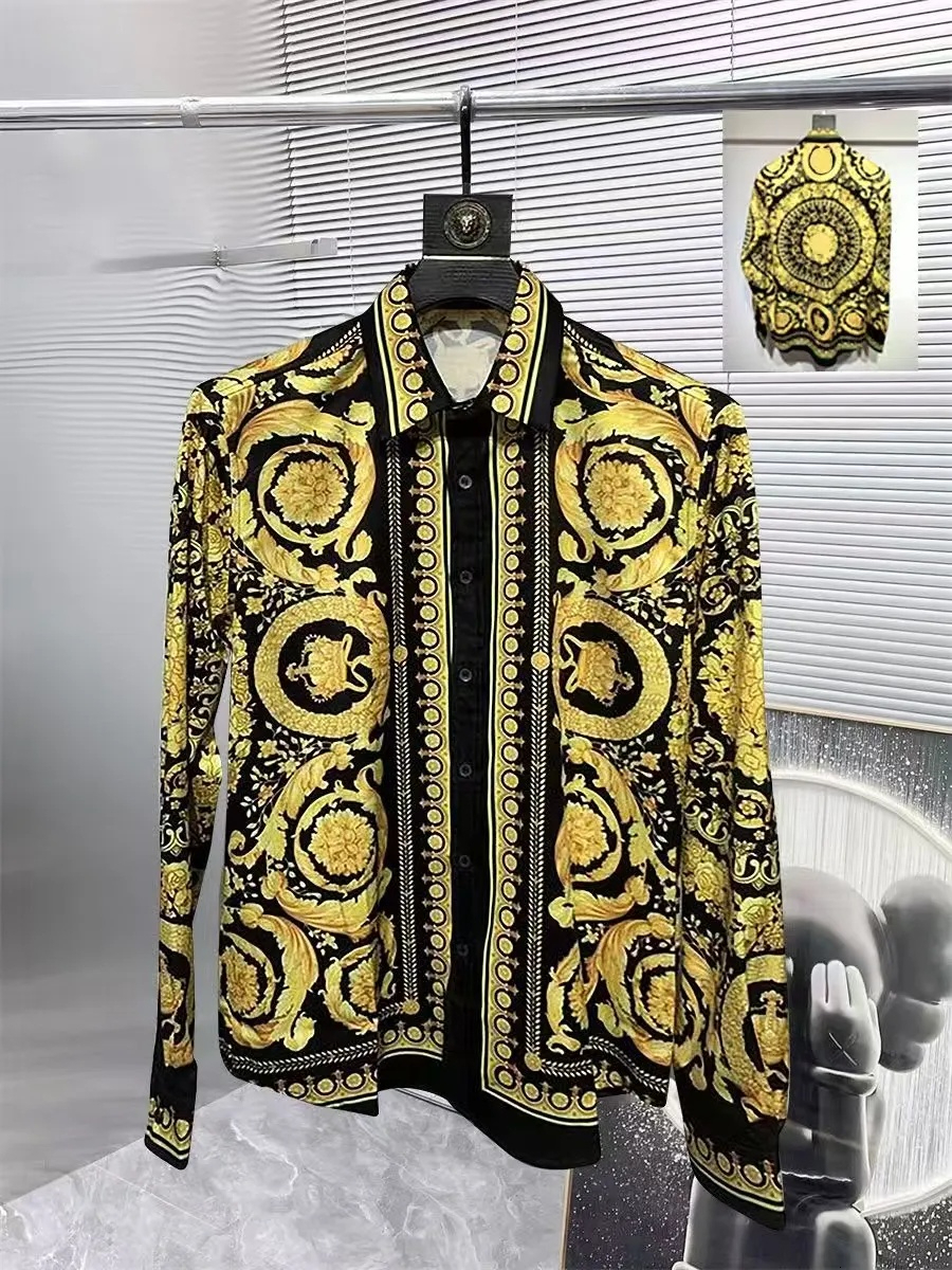designer cloud blue Hawaiian Style Mens Short Sleeve Print Shirt Plus Size Casual Collar Button Loose Beach dc
