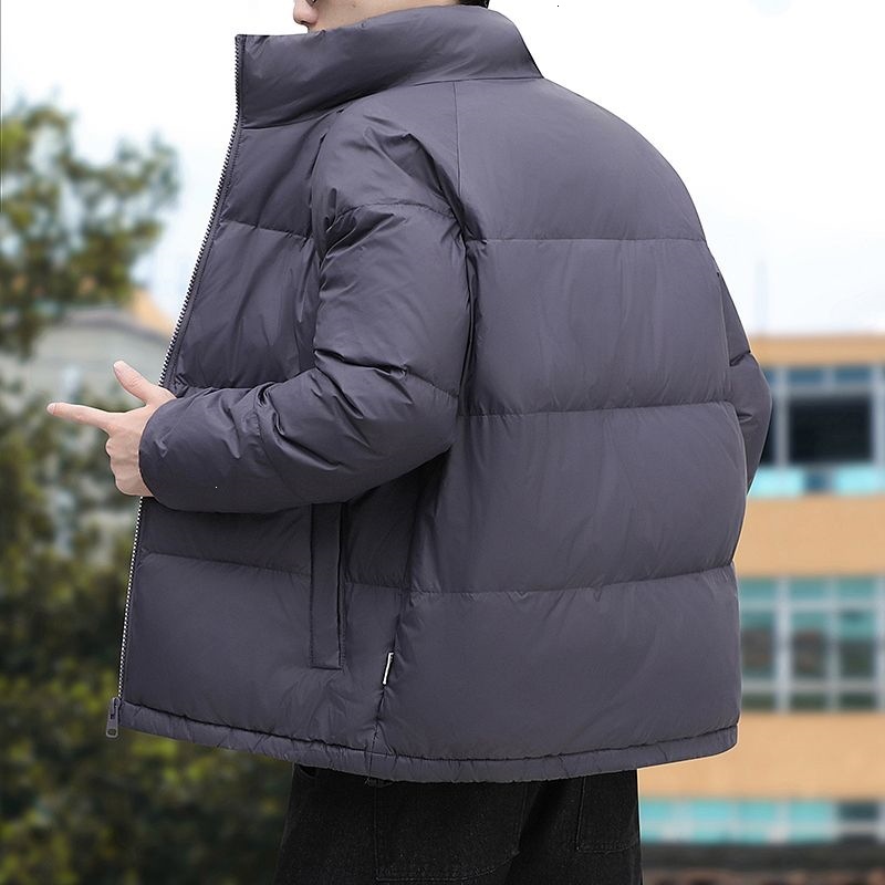 Down Winter Thickened Warm Coat Men's New Trendy Casual Youth Student Outerwear Versatile Cotton Padded Jacket Top Honglu