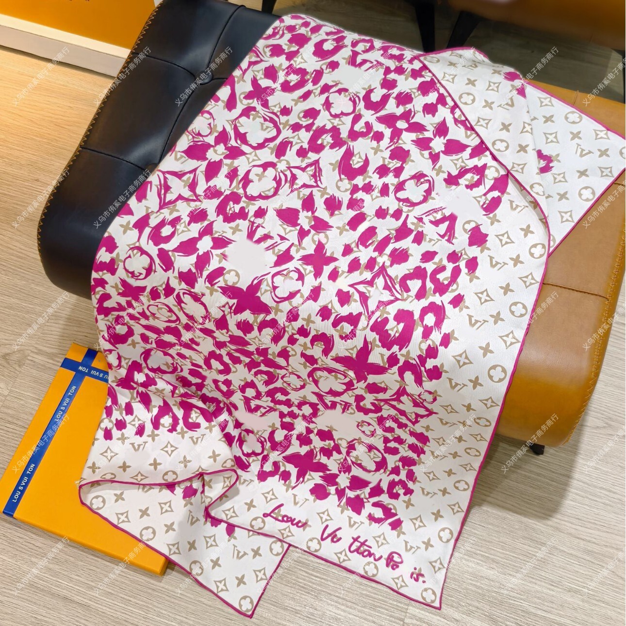French-style Luxury goods 90-size new trendy brand twill silk women's designer travel sunscreen shawl, square scarf, headscarf, neck scarf