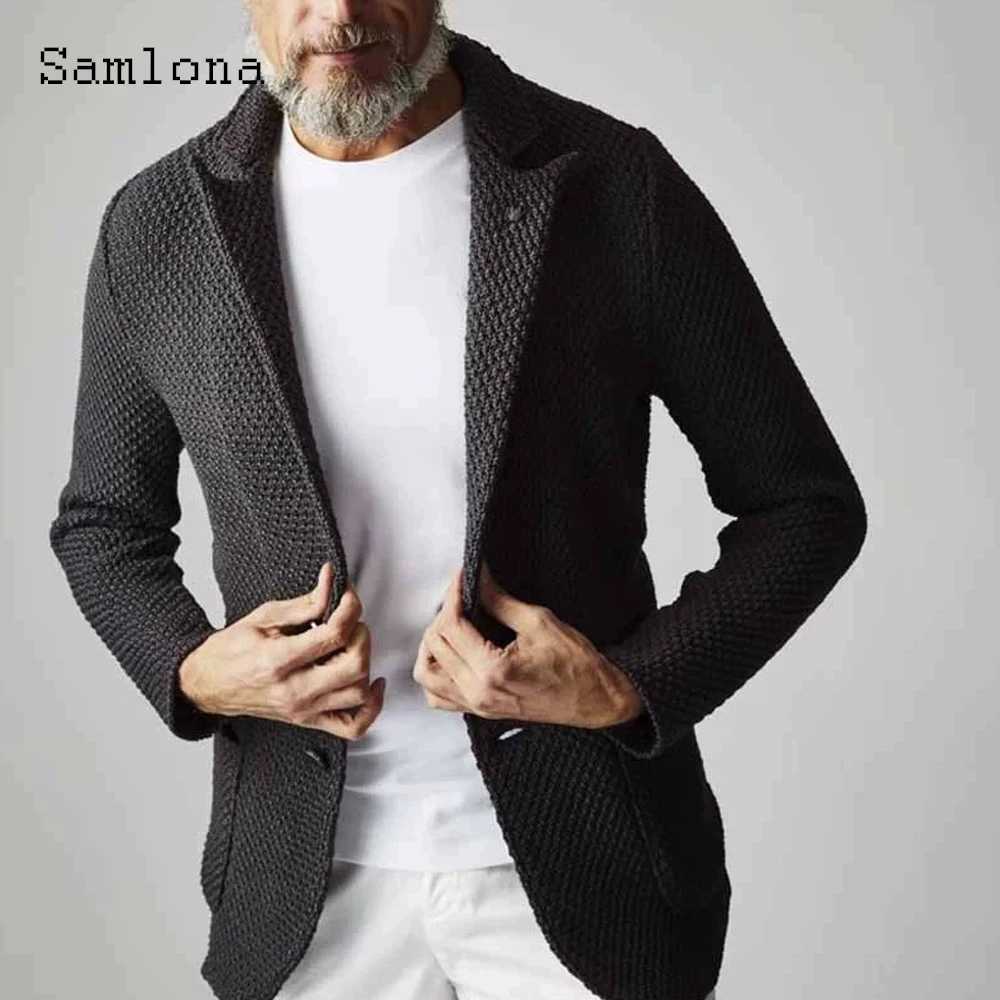 Fashion Leisure Casual Knitted Mens Sweaters Coats 2026 European Classic Basic Top Jumpers Yellow Khaki Comfy Knit Cardigans New M261016