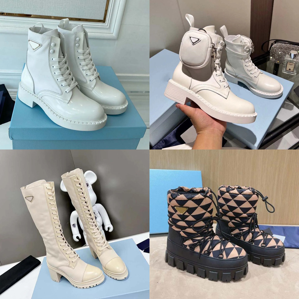 designer womens High end design FW23 thick sole bulldozer tank boots for men personalized cowhide high top leather Short bootsMotorcycle Boots Platf