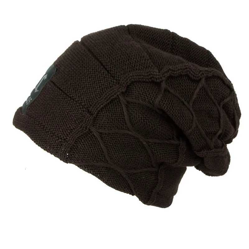 Beanie/Skull Caps New Korean-Style Fleece-Lined Knitted Hat for Men Pullover Hat for Outdoor Use Unisex Letter-Print Trendy Autumn Q261017