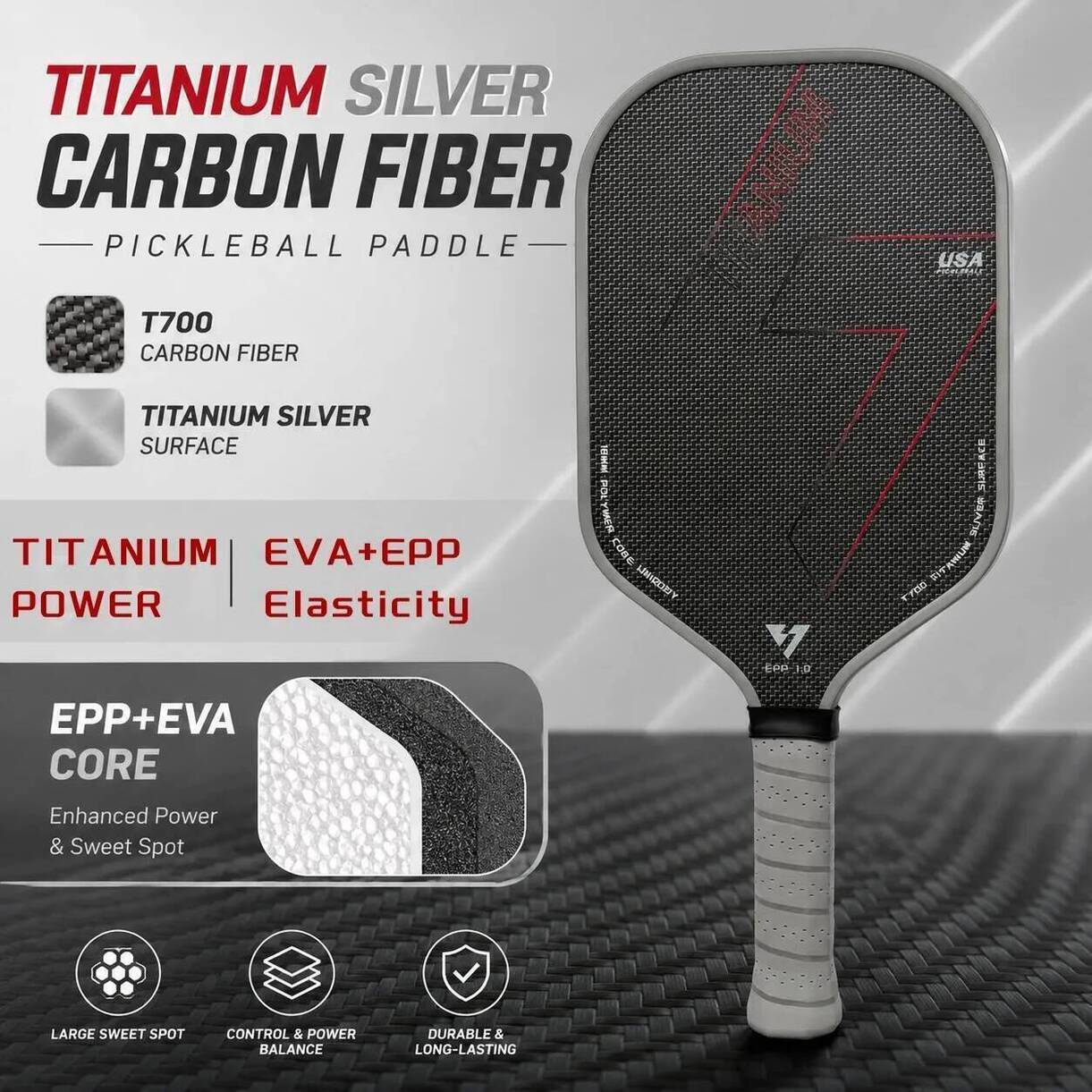 Multi-Piece Tennis Racket Matching Kits Gen6 0 EPP Inner Core EVA Power Ring * Titanium Silver Thread Carbon Fiber full graphite professional tourna