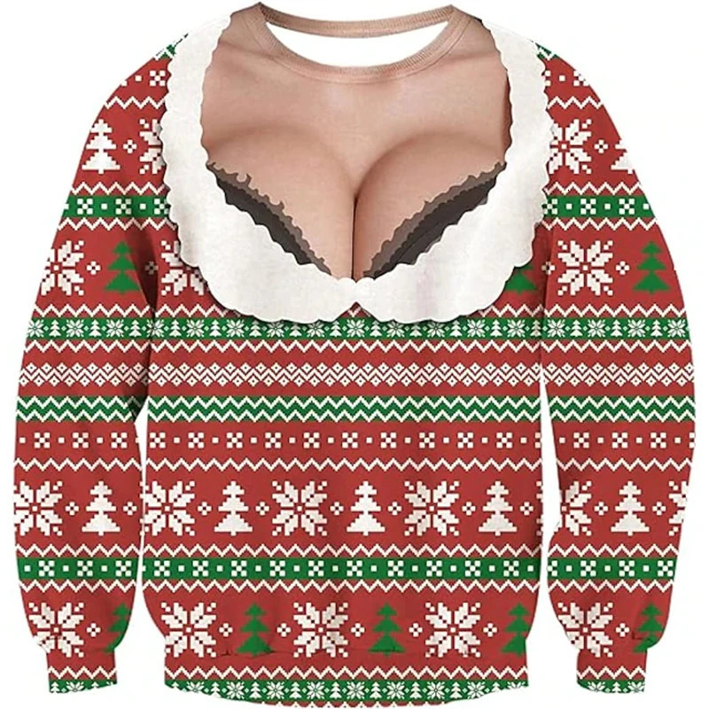 Christmas Ugly Sweater Funny 3D Printing Muscle Pattern Sweatshirts For Men Fashion Pullover Party Cosplay Costume Xmas Gift 261019